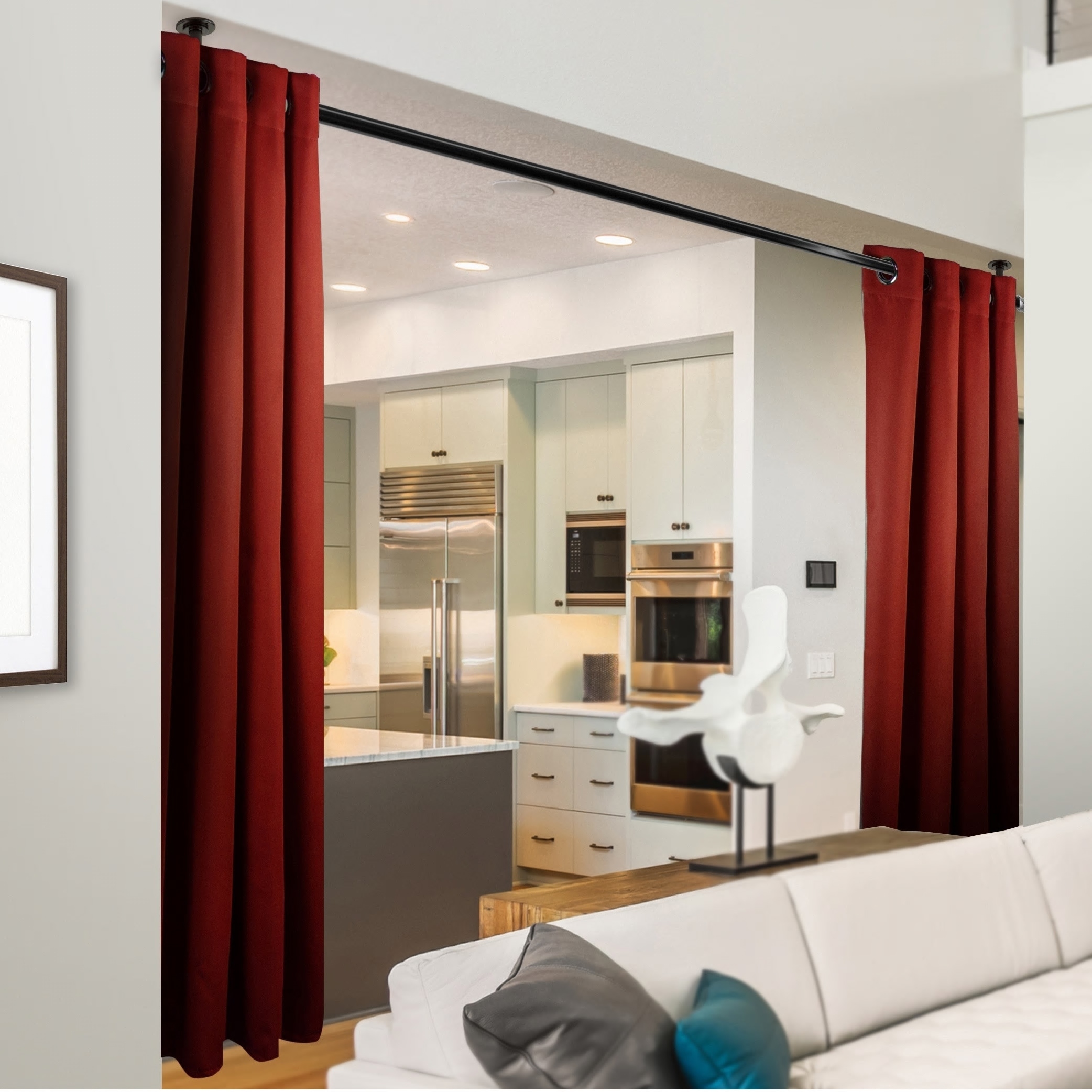 How To Create A Room Divider With Curtains – Huetiful Homes